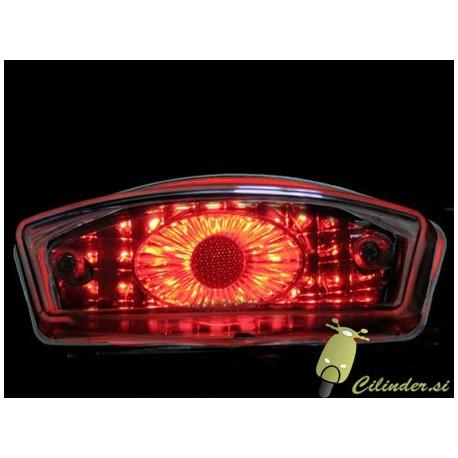 Zadnja luč BGM -CLEAR COLORLESS-NEON RDEČA- Malaguti F12 Phantom