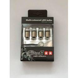 SET ŽARNIC ZA SMERNIKE - STAGE6 - 4X LED BA15s (8 barv)