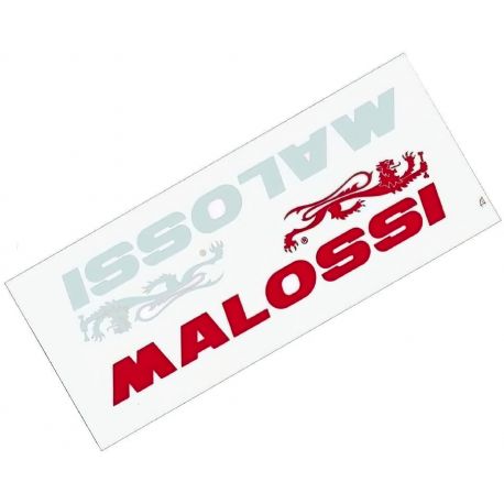 NALEPKA - MALOSSI - BELA IN RDEČA - 83x20mm