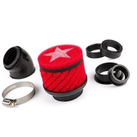 ZRAČNI FILTER RACING - Stage6, kratek, rdeč, Keihin - 48mm priključek