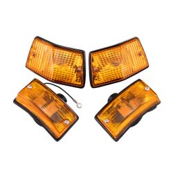 SMERNIKI SET - FIEM- SPREDNJI IN ZADNJI - VESPA PX80 PX125 PX150 PX200 - ORANŽNI