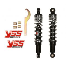 Set zadnjih blažilcev /amortizerjev -YSS PRO X- Tomos / Puch / 280mm / Hidravlični / Črna s krom vzmetjo