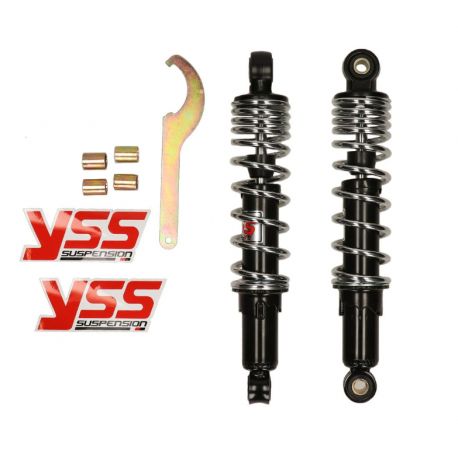 Set zadnjih blažilcev /amortizerjev -YSS PRO X- Tomos / Puch / 300mm / Hidravlični / Črna/krom