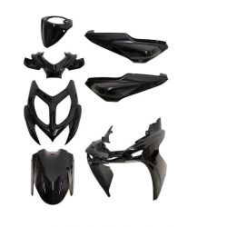 Body kit -DMP- Yamaha Aerox II (od 2013) / Črna glossy (7 delni set)