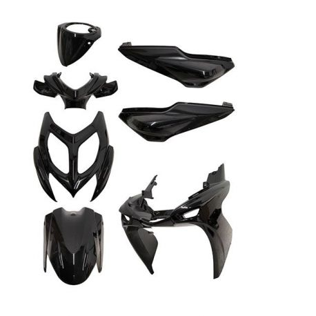 Body kit -DMP- Yamaha Aerox II (od 2013) / Črna glossy (7 delni set)