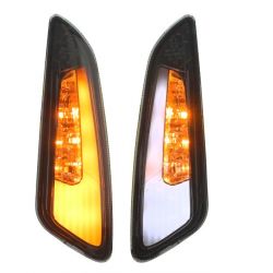 Set sprednjih LED smernikov -POWER1 Matrix- Vespa Primavera / Zatemnjeni / E oznaka