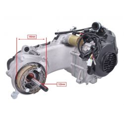Pogonski agregat / Motor- DMP- GY6 50cc 4T 10col / os zadnjega kolesa 122mm / dolžina pokrova bloka 350mm