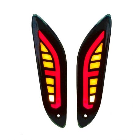 Set zadnjih LED smernikov -POWER1 Sport-Vespa Primavera / Zatemnjeni / E oznaka