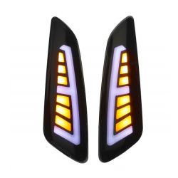 Set sprednjih LED smernikov -POWER1 Sport-Vespa Primavera / Zatemnjeni / E oznaka