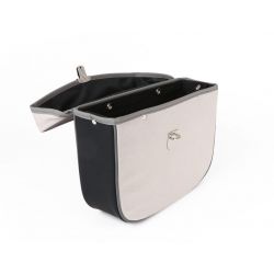 Bočna torba -MOTO-NOSTRA -Univerzalna /Tomos / Puch Maxi / Piaggio Bravo, Ciao / Črna / Siva