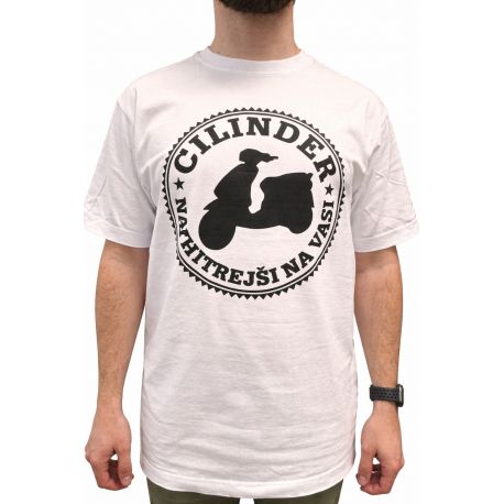 Majica Cilinder.si- Freestyler - Bela - S