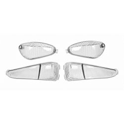 Set leč smernikov -DMP- Gilera Runner / do 2005 / Transparent - Bele