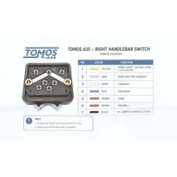 Instalacija s stikalno konzolo - DMP- Tomos A3 / A35 / 12V / Modeli z regulatorjem napetosti