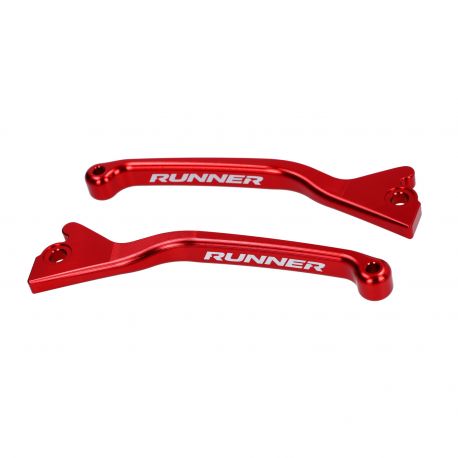 Set zavornih ročic -Fast Arrow PRO CNC- Gilera Runner 50/125/180 / Dvojni disk / Rdeča