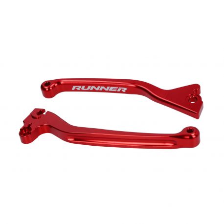Set zavornih ročic -Fast Arrow PRO CNC- Gilera Runner 50/125/180 / Enojni disk (samo spredaj) / Rdeča
