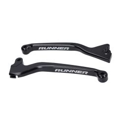 Set zavornih ročic -Fast Arrow PRO CNC- Gilera Runner 50/125/180 / Enojni disk (samo spredaj) / Črna