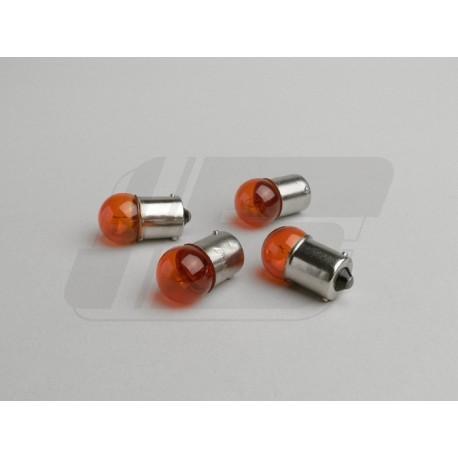 ŽARNICE - BA15s - 12V/10W - 4 v setu - oranžne