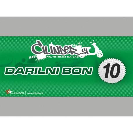 DARILNI BON -CILINDER.SI- Vrednost 10€