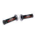 ROČKE - MALOSSI "Lion", black, Ø 22/25 mm, z ordprtim koncem