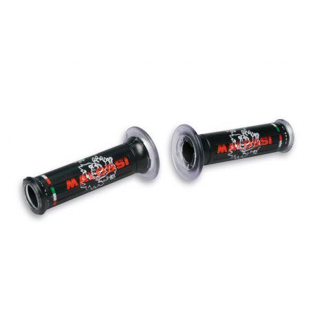 ROČKE - MALOSSI "Lion", black, Ø 22/25 mm, z ordprtim koncem