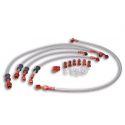 KOMPLET ZAVORNIH CEVI - MALOSSI MHR sprednje/zadnje za YAMAHA T MAX 500 ie 4T LC 2008-2011