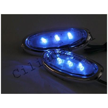 Smerniki -BGM- LED BLUE (krom ohišje za gilera runner krmilo)